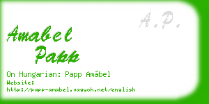 amabel papp business card